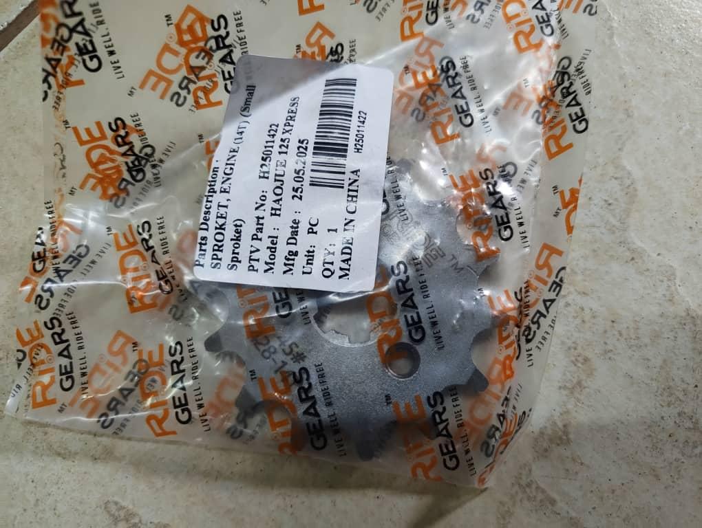RGL=Small Sprocket=Haojue-Xpress125